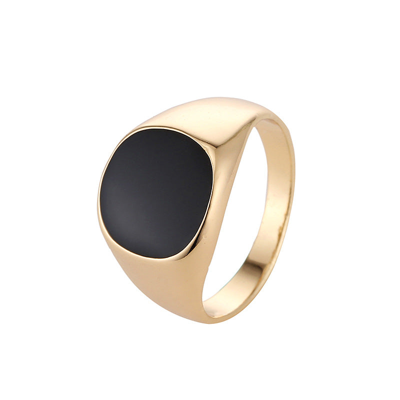 Classic smooth oil dripping men's zinc alloy ring - Premium Mannen Sieraden from My Store - Just €8.46! Shop now at KIYOO Royal Brand