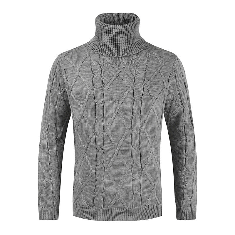 Turtleneck Sweater Men Loose Solid Color - Premium Truien & Sweaters from My Store - Just €32.54! Shop now at KIYOO Royal Brand