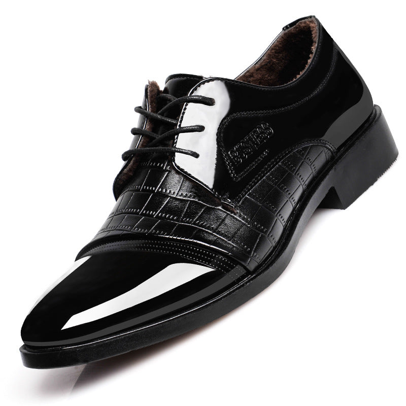 pattern autumn men's pointed business dress shoes leather men's shoes single shoes shoes men - Premium veterschoenen from My Store - Just €40.15! Shop now at KIYOO Royal Brand