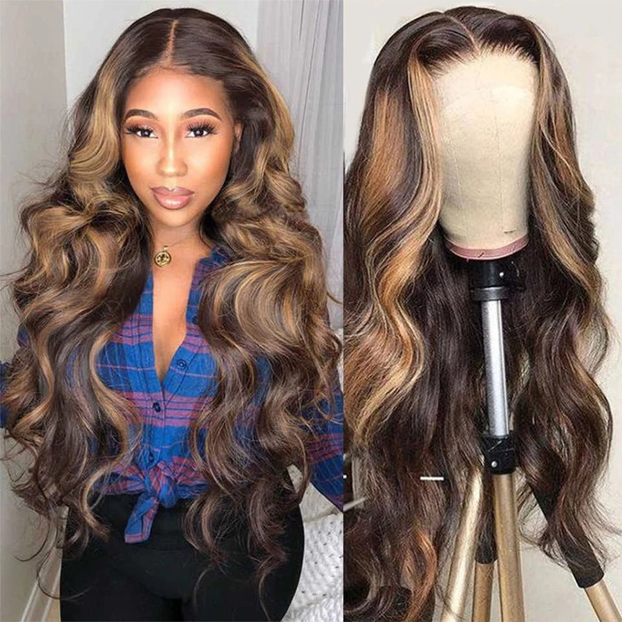 Medium And Long Curly Fashion Female Big Wave Real Human Hair Wig - Premium Pruiken/Waves from My Store - Just €136.78! Shop now at KIYOO Royal Brand