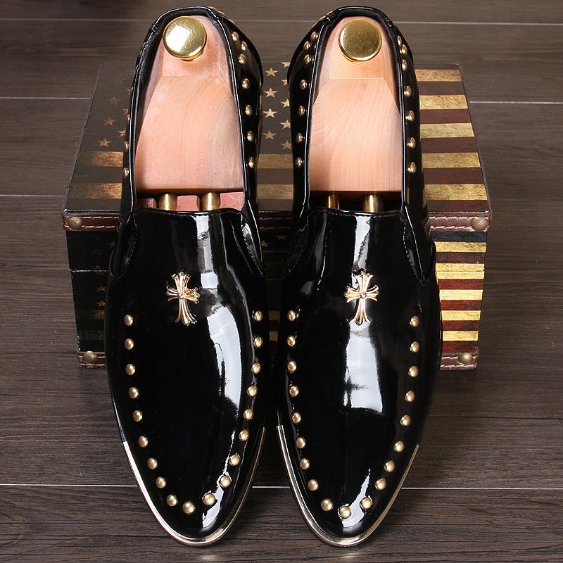 Studded leather shoes - Premium Loafers from My Store - Just €72.14! Shop now at KIYOO Royal Brand