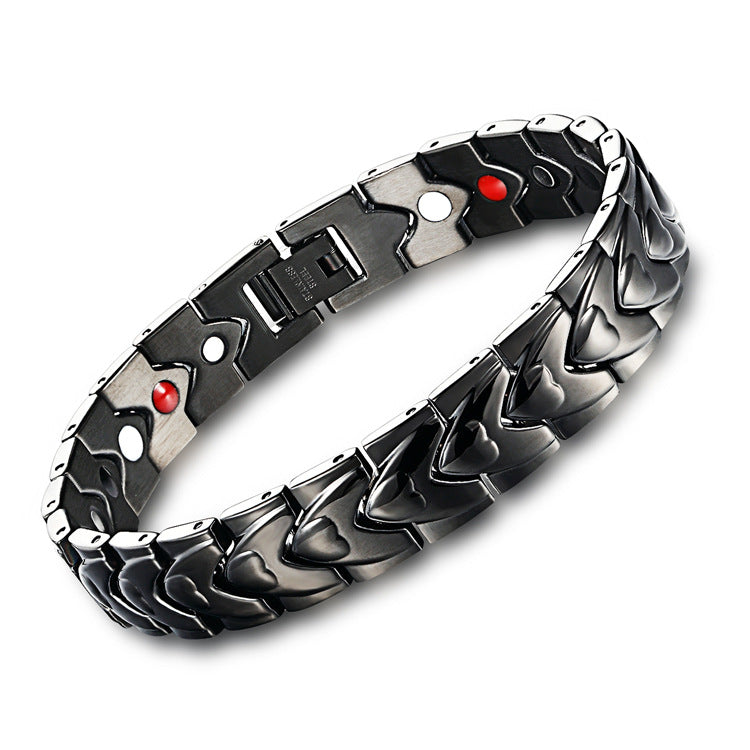 Heart-shaped magnet titanium steel bracelet - Premium Mannen Sieraden from My Store - Just €18.74! Shop now at KIYOO Royal Brand