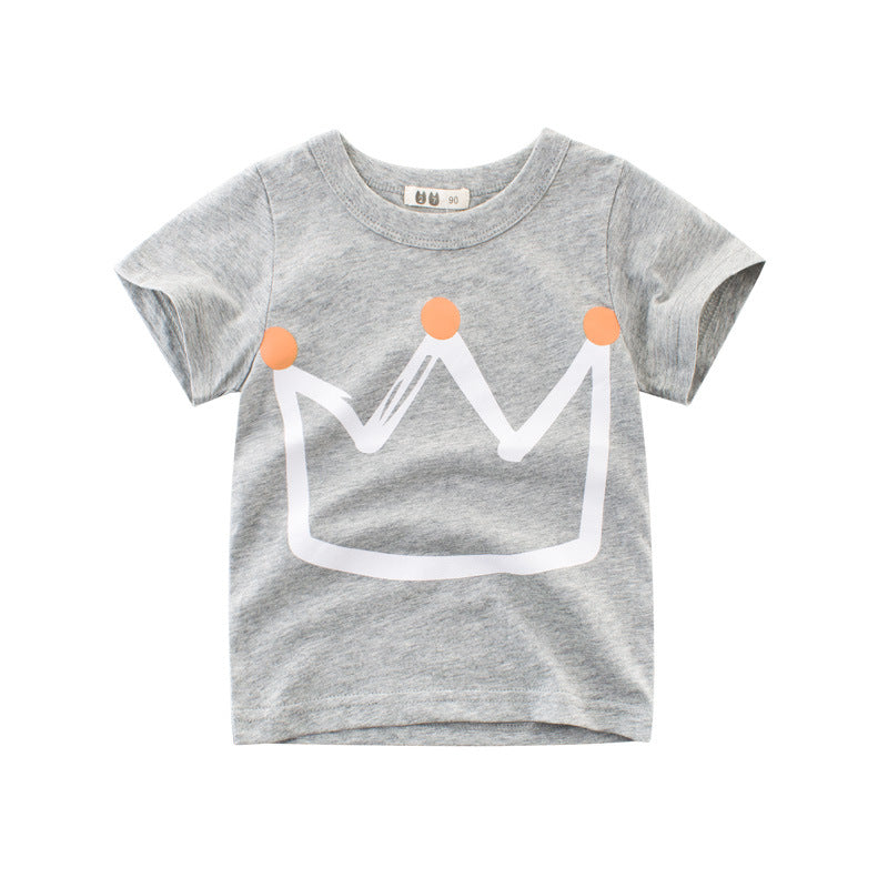 Summer New Boys' Short Sleeve T-shirt Children's T-shirt - Premium T-shirt Jongens from My Store - Just €13.92! Shop now at KIYOO Royal Brand