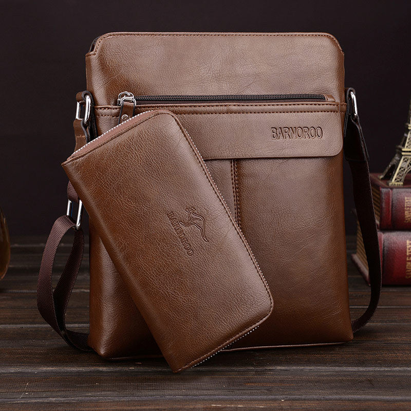 The new kangaroo male bag shoulder bag man satchel business men's fashion  single shoulder bag