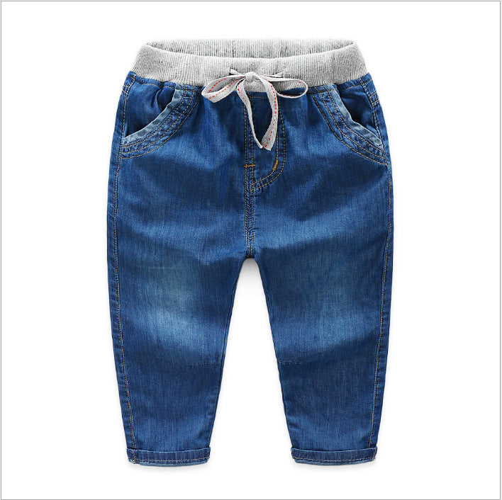 Boys' Soft Thin Jeans Tencel Trousers Kids Mosquito Pants - Premium Jongens broeken from My Store - Just €26.09! Shop now at KIYOO Royal Brand