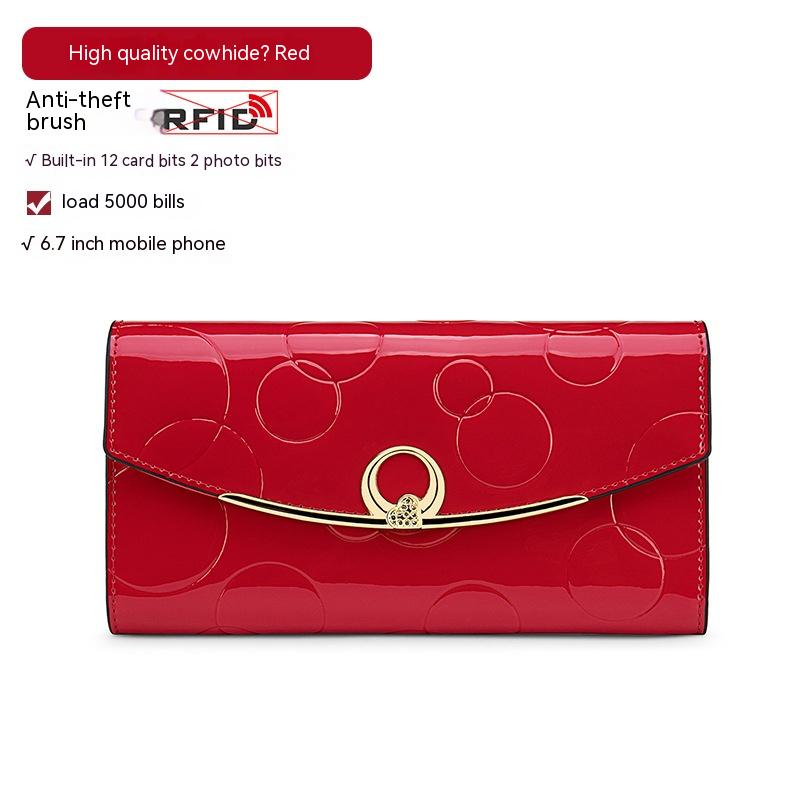 Women's Real Leather Long Large Capacity Wallet Clutch Bag - Premium Portemennees from My Store - Just €44.96! Shop now at KIYOO Royal Brand