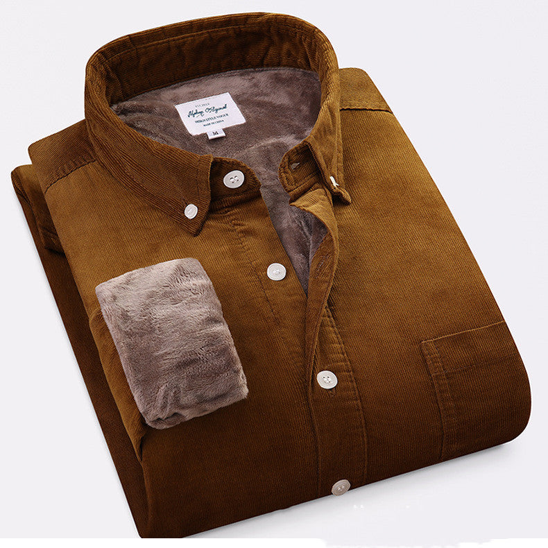 katoenen corduroy overhemd - Premium Overhemden from My Store - Just €70.11! Shop now at KIYOO Royal Brand