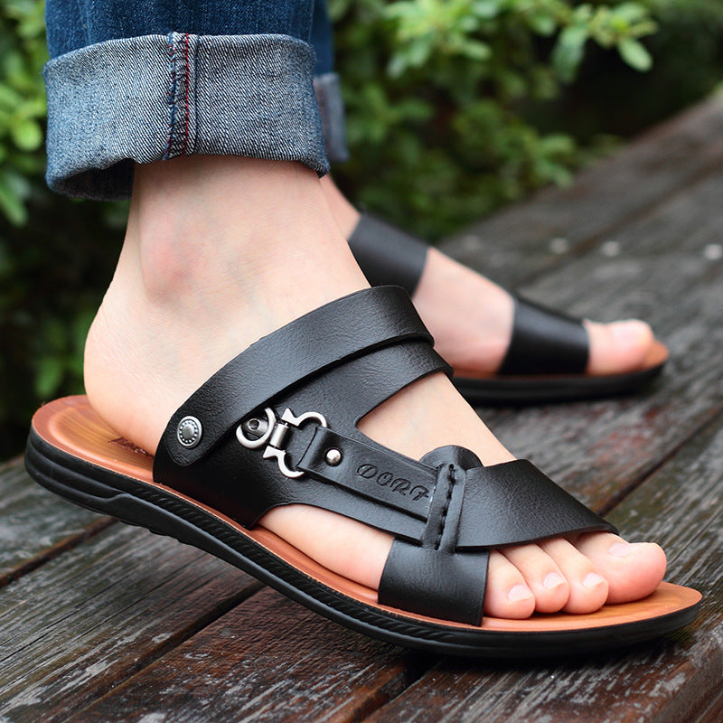 men's sandals fashion beach shoes slippers - Premium Sandalen & Slippers from My Store - Just €42.41! Shop now at KIYOO Royal Brand