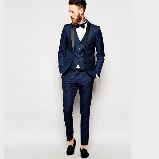 Men's Fashion Simple Solid Color Suit Three-piece Set - Premium Pakken & Stropdassen from My Store - Just €147.93! Shop now at KIYOO Royal Brand