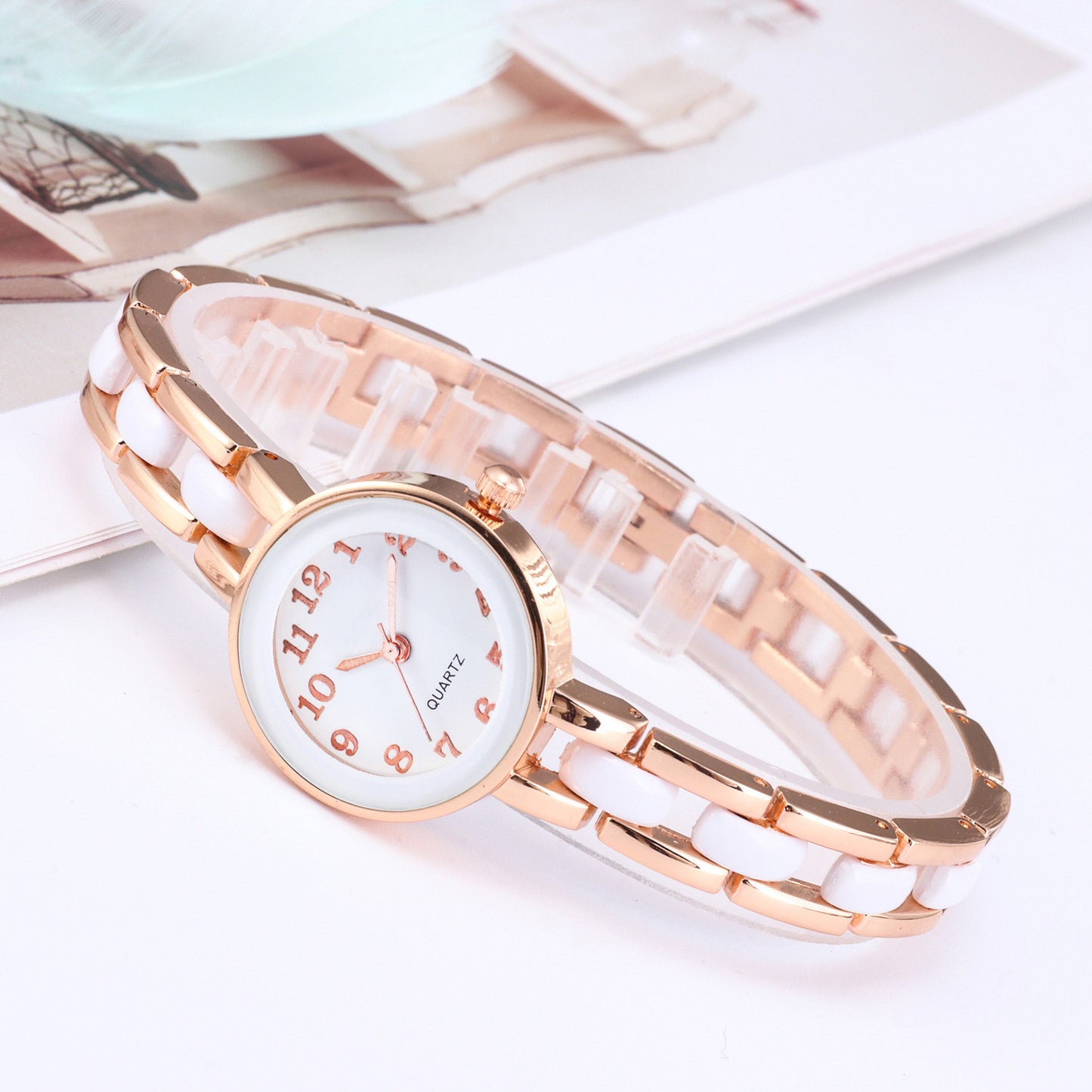 Women's Fashion Simple Diamond-set Bracelet Watch - Premium Dames Horloges from My Store - Just €14.46! Shop now at KIYOO Royal Brand