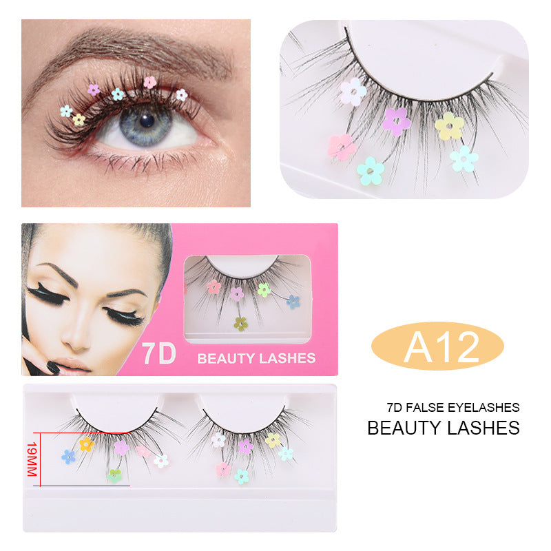 Chemical Fiber Performance Sequin False Eyelashes