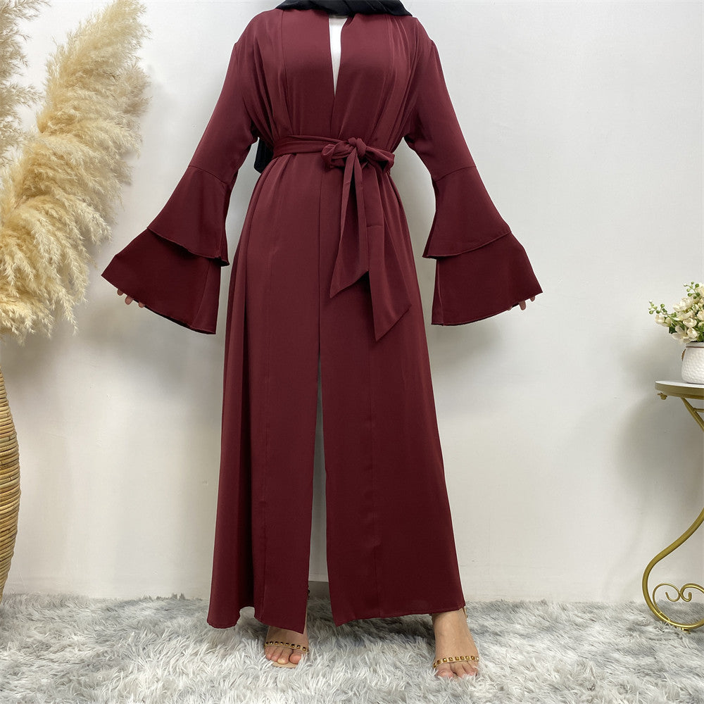 Double Sleeved Robe With Pockets For Fashionable Women's Cardigan - Premium Dames Jassen from My Store - Just €84.48! Shop now at KIYOO Royal Brand