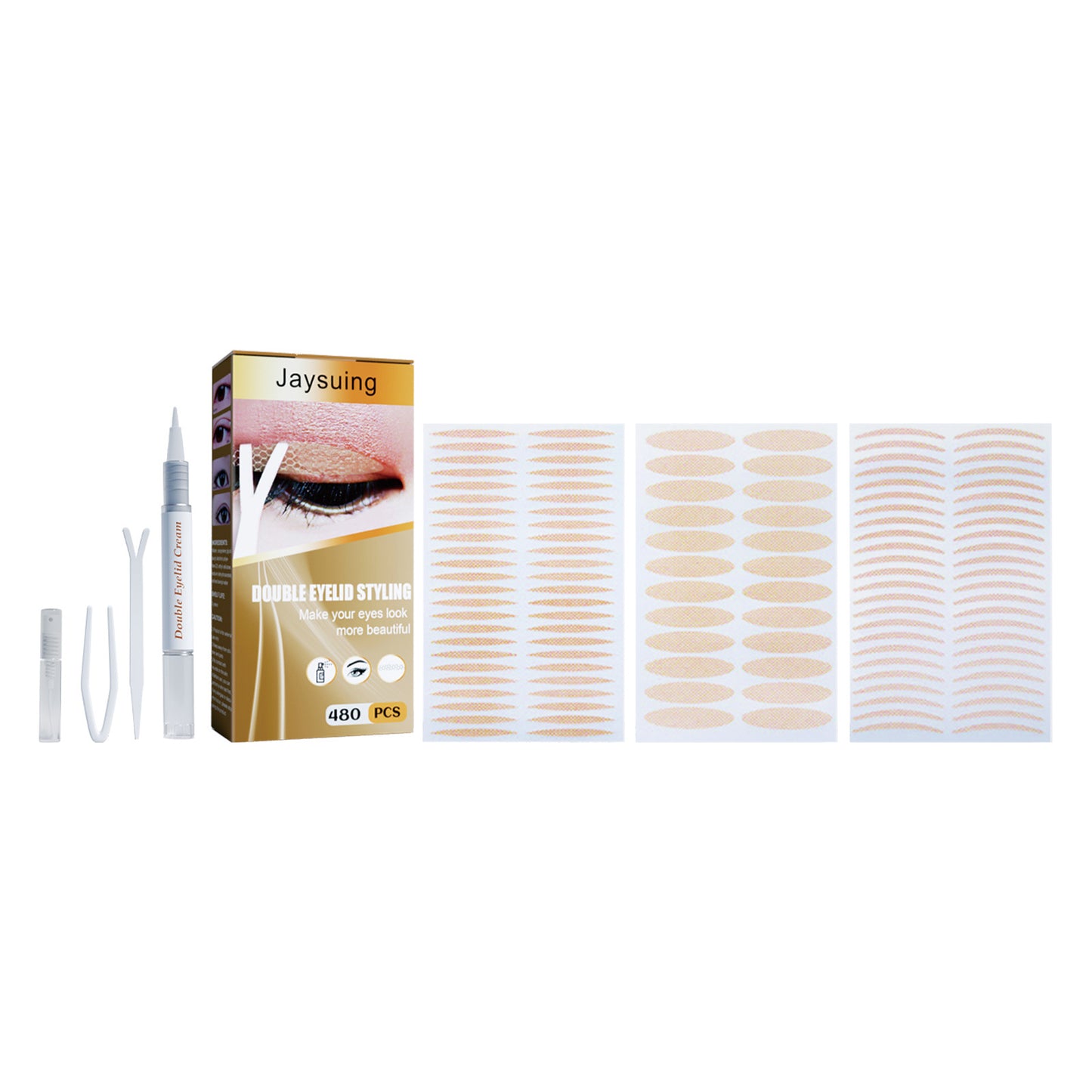 Long-lasting Natural Invisible Invisible Double Eyelid Sticker - Premium Cosmetica from My Store - Just €21.98! Shop now at KIYOO Royal Brand