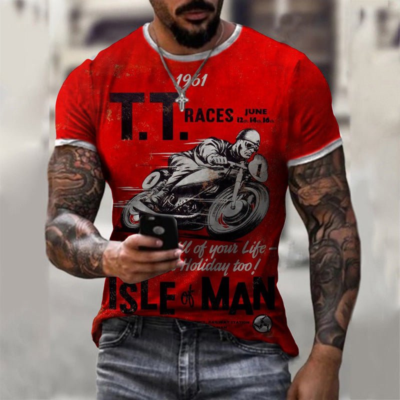 3D-motorfiets print T-shirt - Premium T-shirts/Hemden from My Store - Just €18.57! Shop now at KIYOO Royal Brand