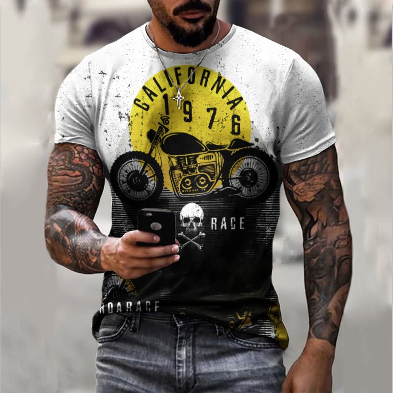 3D-motorfiets print T-shirt - Premium T-shirts/Hemden from My Store - Just €18.57! Shop now at KIYOO Royal Brand