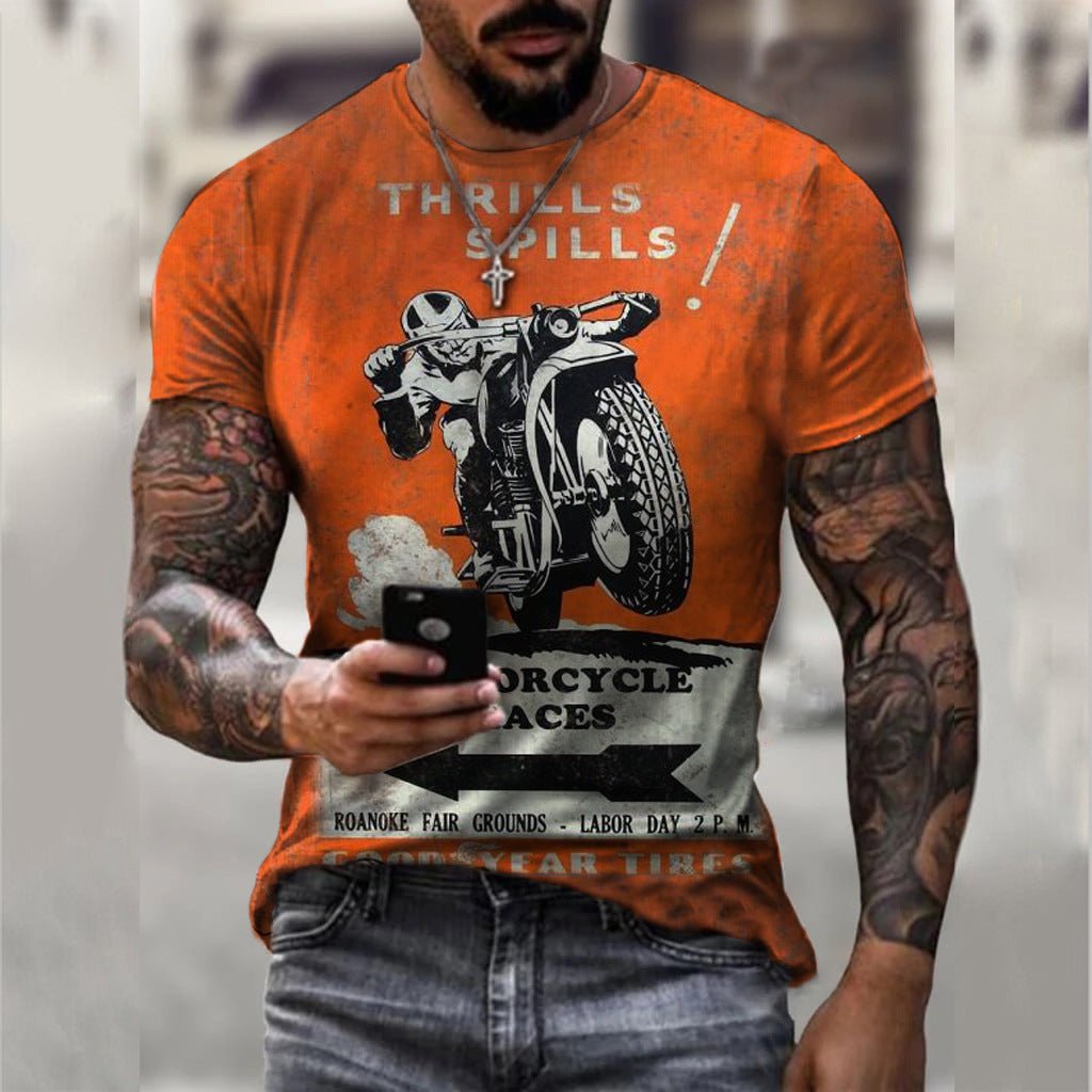 3D-motorfiets print T-shirt - Premium T-shirts/Hemden from My Store - Just €18.57! Shop now at KIYOO Royal Brand