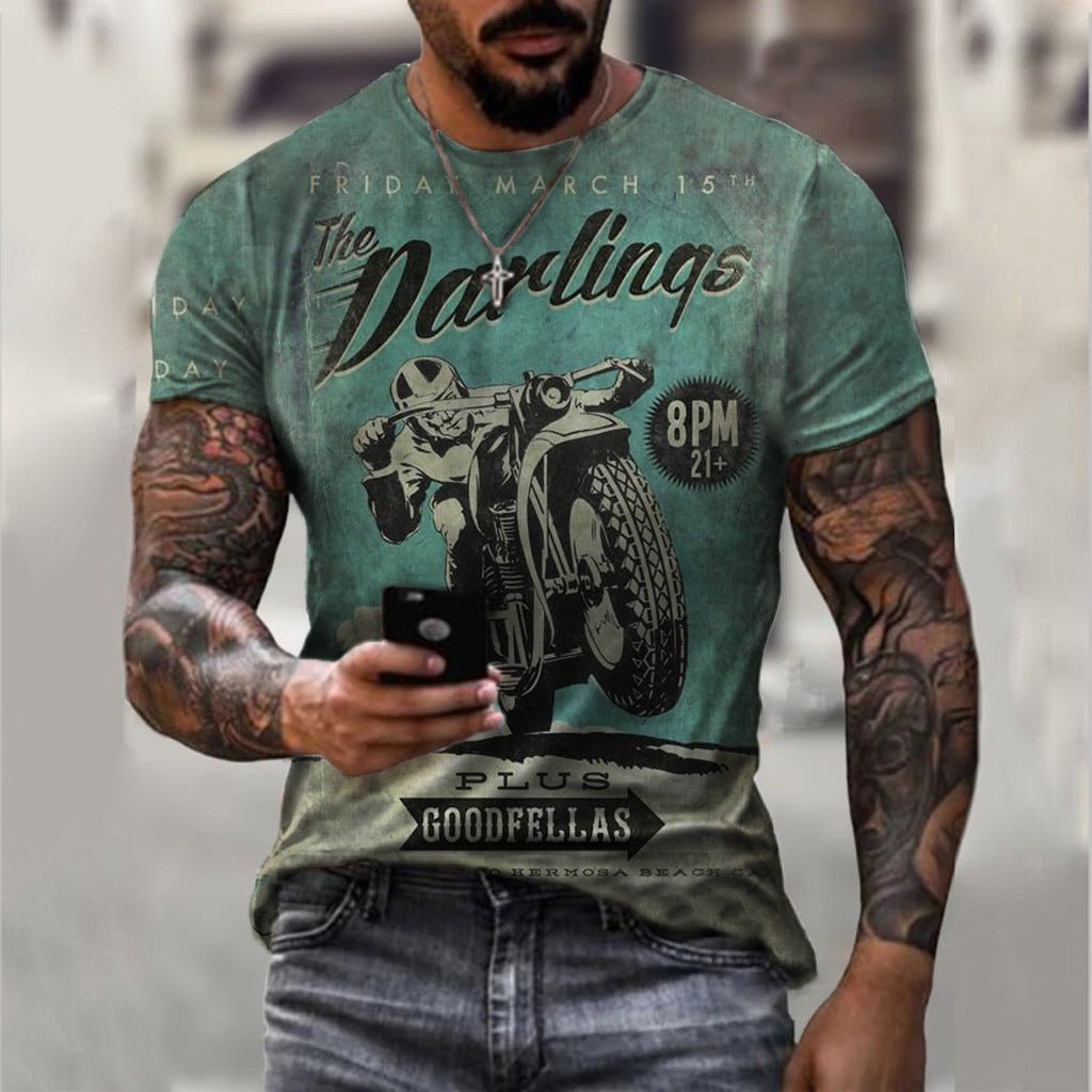 3D-motorfiets print T-shirt - Premium T-shirts/Hemden from My Store - Just €18.57! Shop now at KIYOO Royal Brand