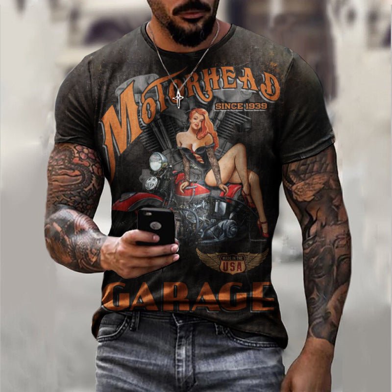 3D-motorfiets print T-shirt - Premium T-shirts/Hemden from My Store - Just €18.57! Shop now at KIYOO Royal Brand