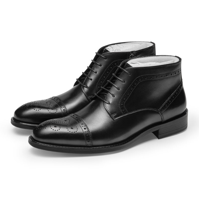 Men's Business Suit Leather  Boots - Premium Boots from My Store - Just €273.49! Shop now at KIYOO Royal Brand