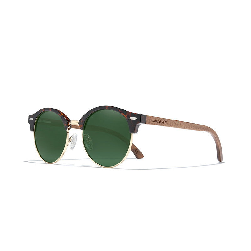 Walnut Wood Glasses Ultralight Polarized - Premium Zonnebrillen from My Store - Just €168.68! Shop now at KIYOO Royal Brand