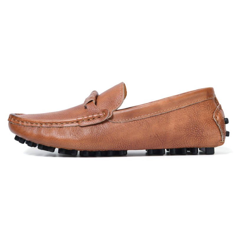 Sportsman cowhide peas shoes - Premium Loafers from My Store - Just €193.87! Shop now at KIYOO Royal Brand