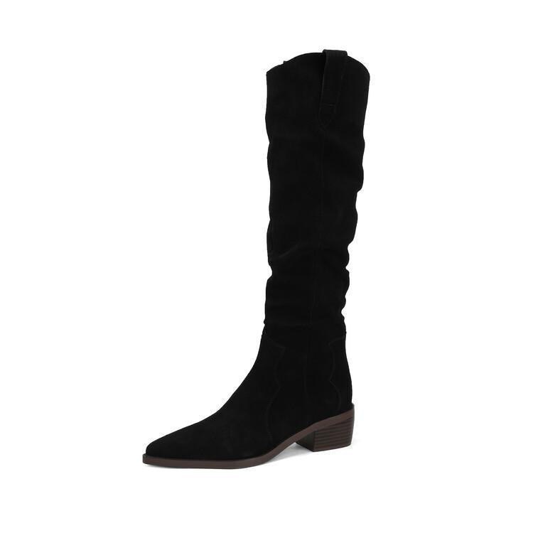 Over Best-selling V Cut Knee-high Boots Chunky Heel New Autumn And Winter - Premium Dames laarzen from My Store - Just €47.01! Shop now at KIYOO Royal Brand