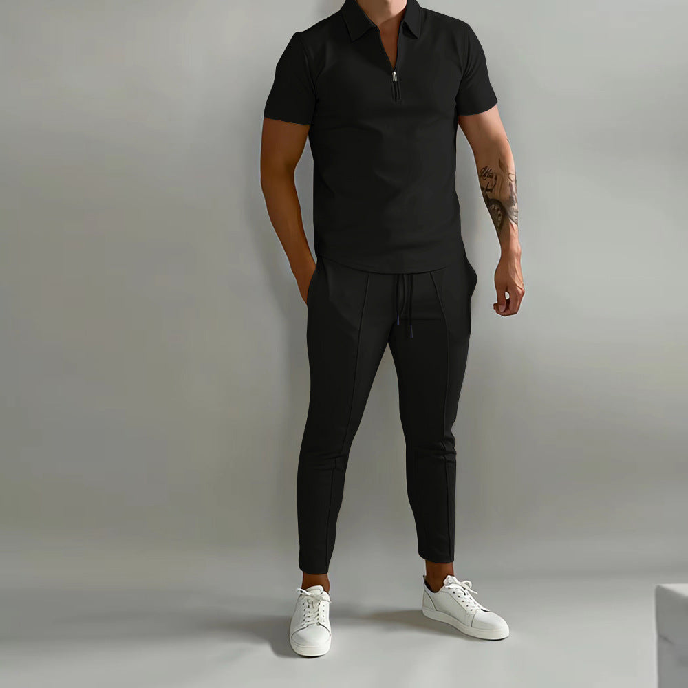 Slim casual sportpak voor heren - Premium korte broeken/shirts from My Store - Just €41.93! Shop now at KIYOO Royal Brand