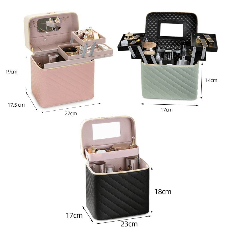 Portable Case Cosmetics And Jewelry Storage Box Nail Beauty Box - Premium Cosmetica from My Store - Just €65.85! Shop now at KIYOO Royal Brand