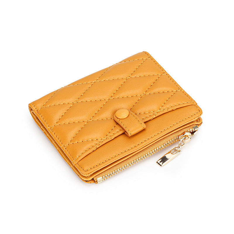 Sheepskin Short Purse Women's Card Bag Ringer Pocket Fold In Half - Premium Portemennees from My Store - Just €34.65! Shop now at KIYOO Royal Brand