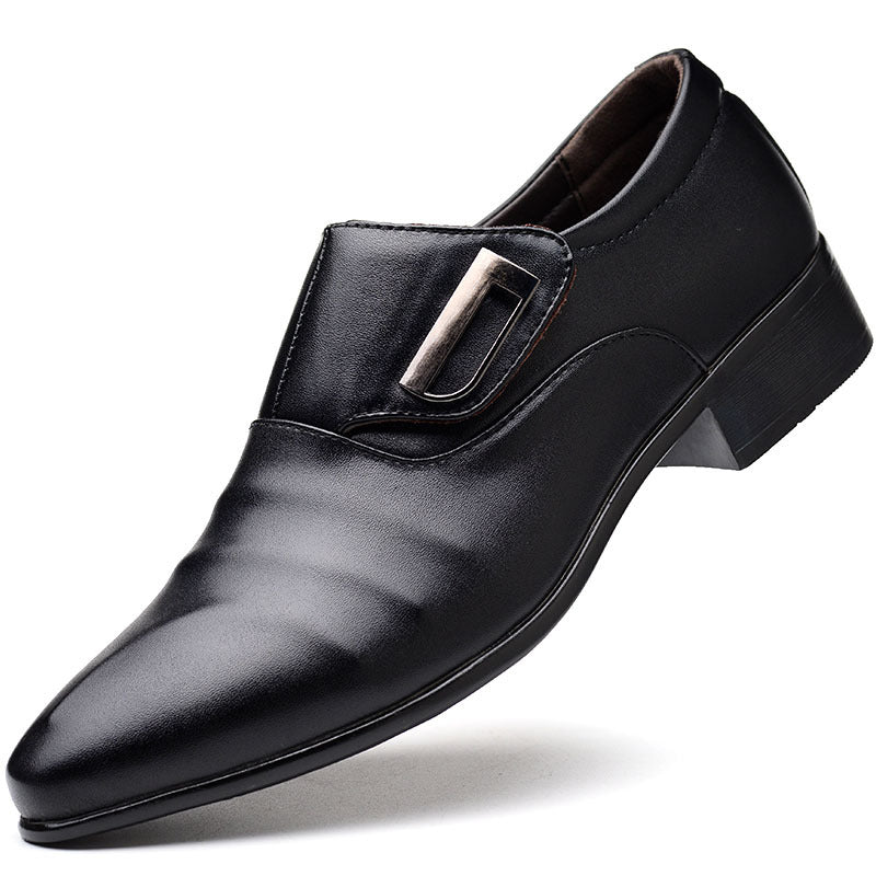 new men's leather shoes men's business suits all-match pointed shoes slip-on on behalf of a cross-border leisure - Premium veterschoenen from My Store - Just €36.75! Shop now at KIYOO Royal Brand