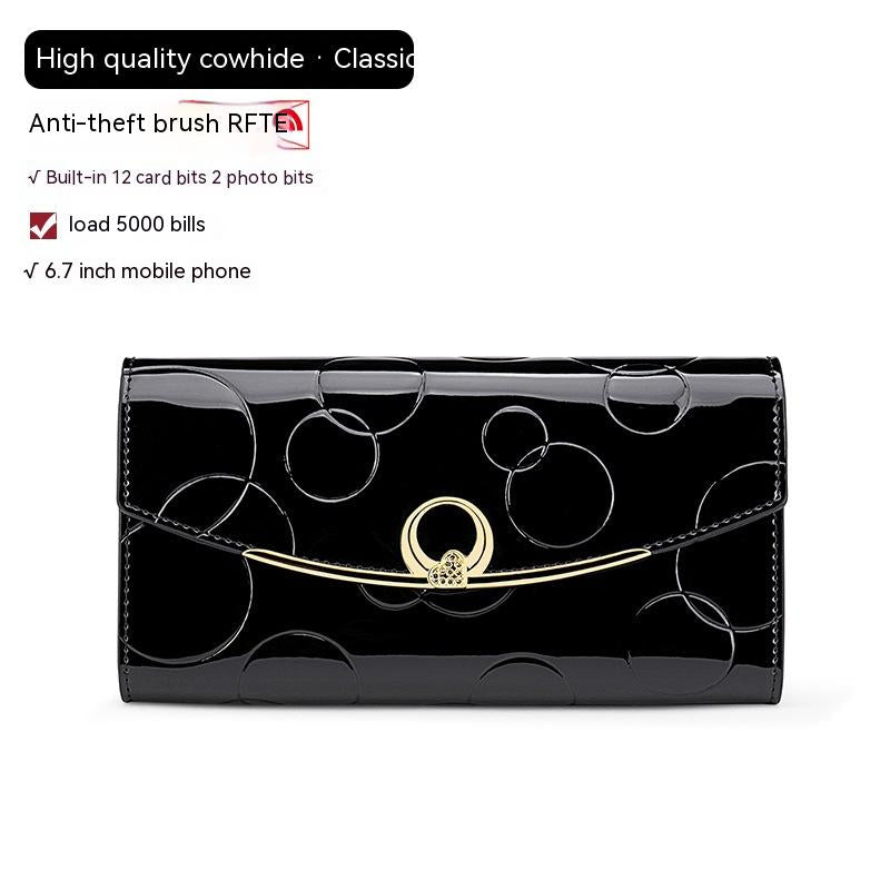 Women's Real Leather Long Large Capacity Wallet Clutch Bag - Premium Portemennees from My Store - Just €44.96! Shop now at KIYOO Royal Brand