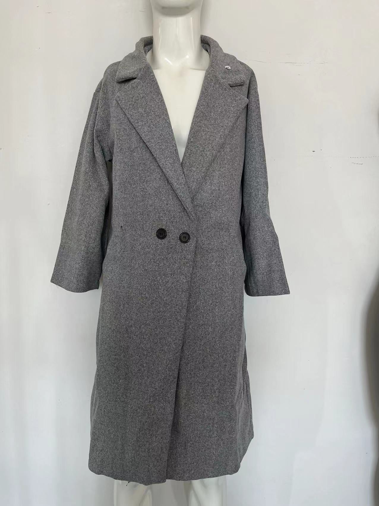 European And American Women's New Long Sleeved Large Woolen Overcoat - Premium Dames Jassen from My Store - Just €66.32! Shop now at KIYOO Royal Brand