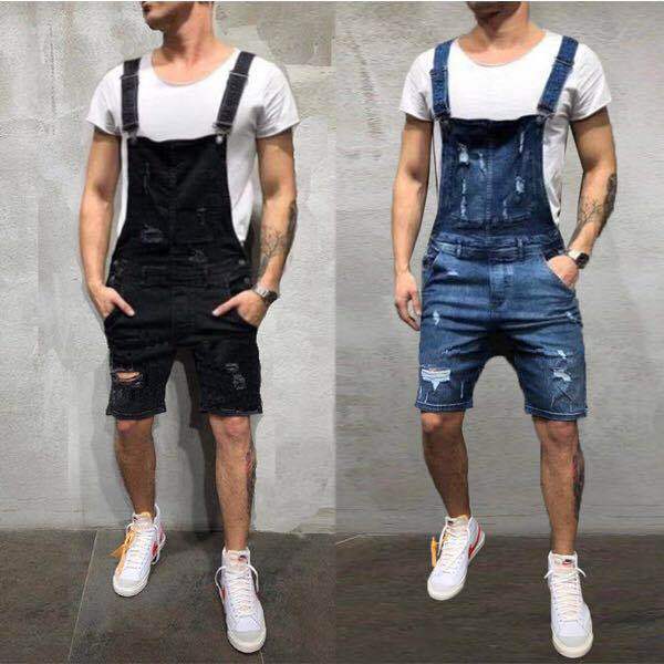 Denim jumpsuit with suspenders - Premium korte broeken/shirts from My Store - Just €53.47! Shop now at KIYOO Royal Brand