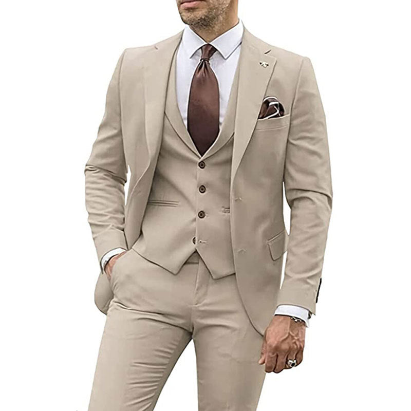 Men's Fashion Casual Slim Suit Three Pieces