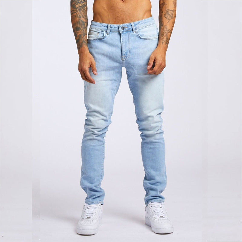 Men's Fashion Casual Slim Fit High Waist Jeans - Premium Jeans from My Store - Just €40.36! Shop now at KIYOO Royal Brand