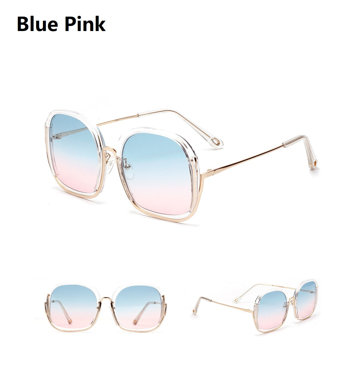 Colorful Fashionable Large Half Frame Sunglasses For Women - Premium Dames brillen from My Store - Just €30.57! Shop now at KIYOO Royal Brand