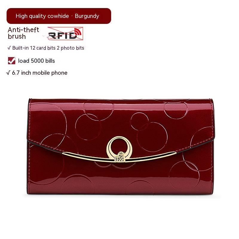 Women's Real Leather Long Large Capacity Wallet Clutch Bag - Premium Portemennees from My Store - Just €44.96! Shop now at KIYOO Royal Brand