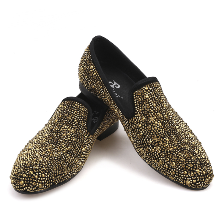 Zwart gouden diamant  Lefu schoenen - Premium Loafers from My Store - Just €280.79! Shop now at KIYOO Royal Brand