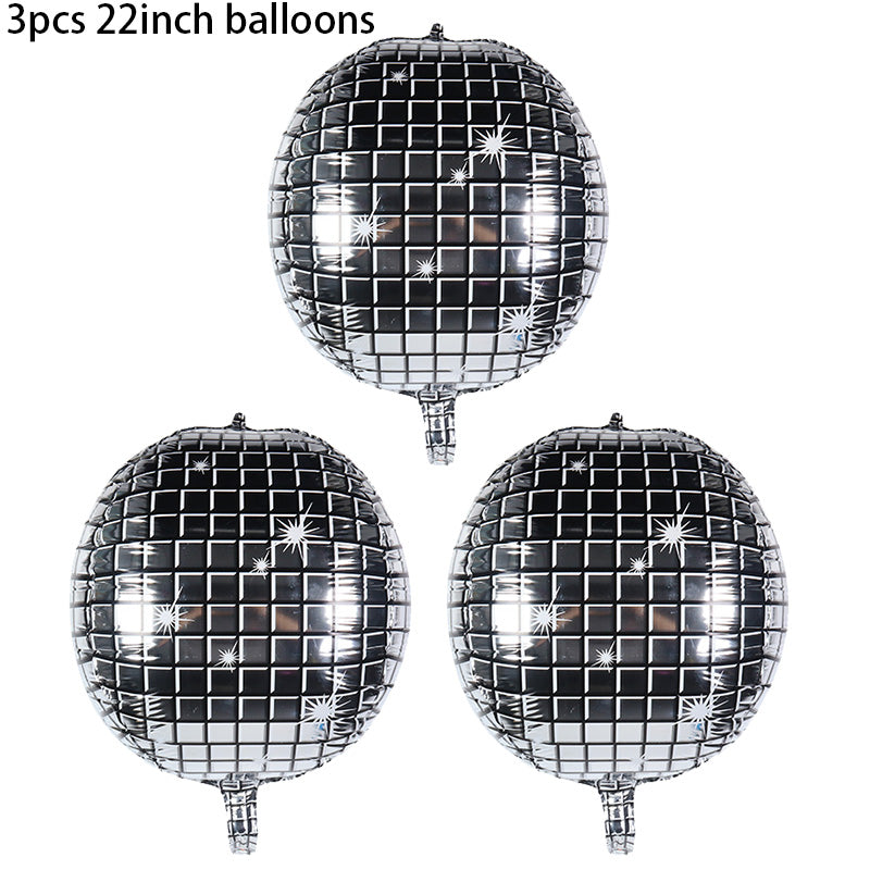 Silver Disco Balloons