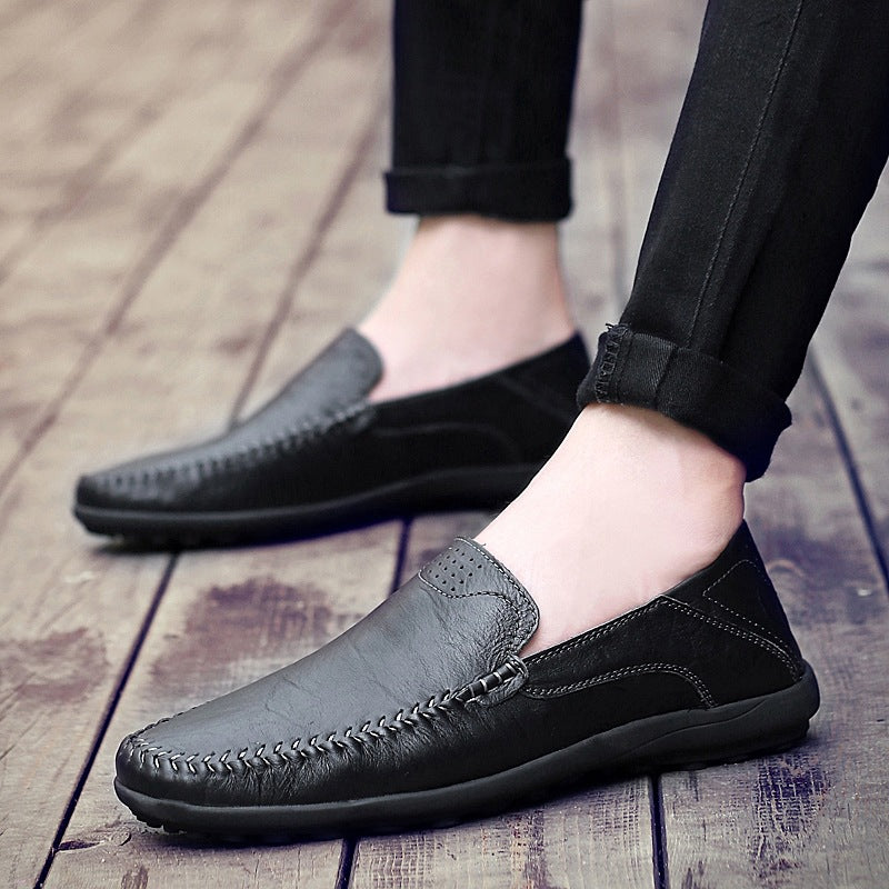 Large Size Leather Shoes Casual Men's Peas Shoes - Premium Loafers from My Store - Just €45.52! Shop now at KIYOO Royal Brand