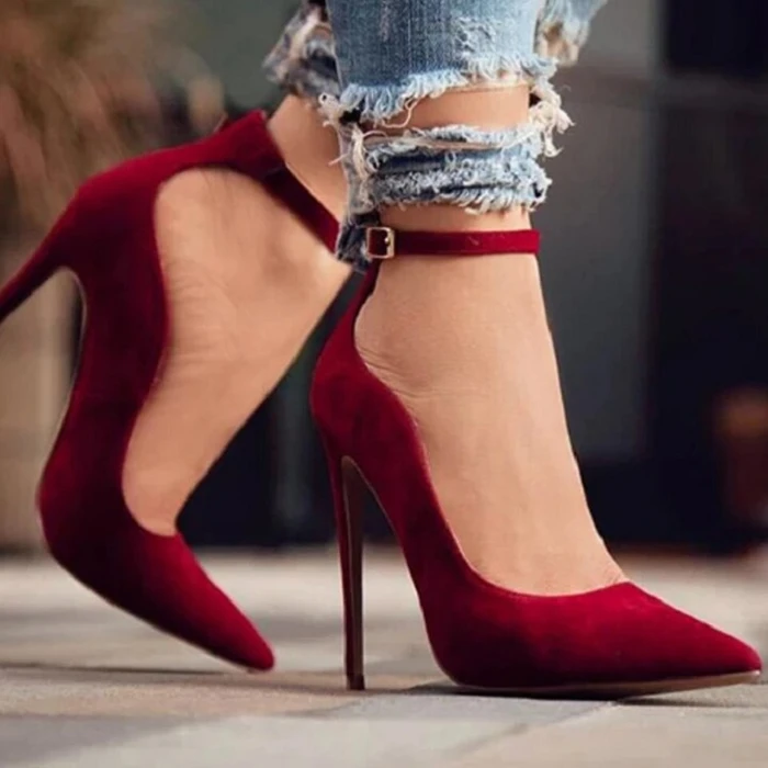 Buckle pointed high heels - Premium Hakken from My Store - Just €43.26! Shop now at KIYOO Royal Brand