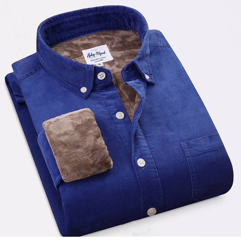 katoenen corduroy overhemd - Premium Overhemden from My Store - Just €70.11! Shop now at KIYOO Royal Brand