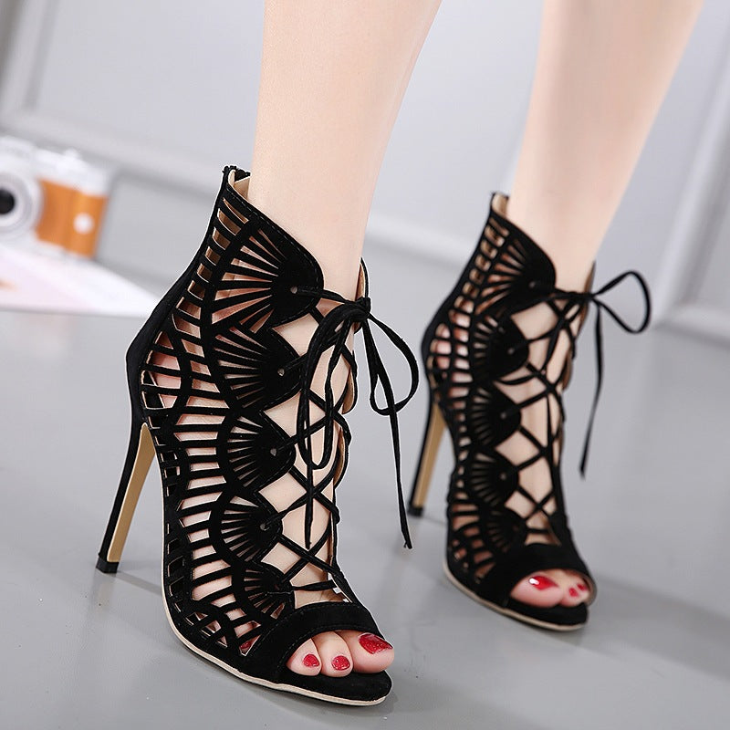 Lace high heels - Premium Hakken from My Store - Just €45.78! Shop now at KIYOO Royal Brand