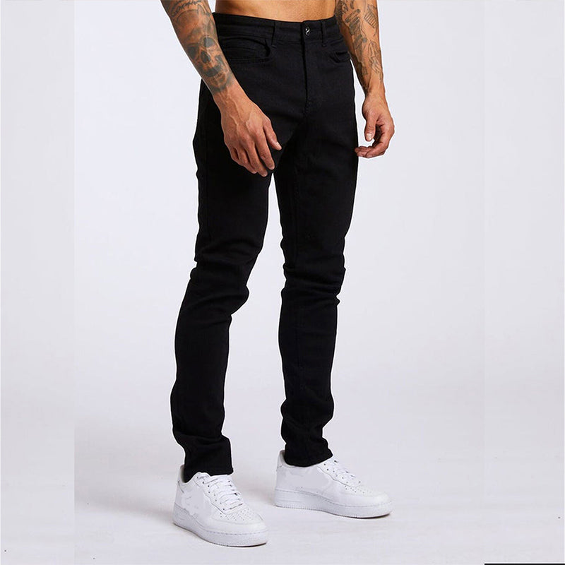 Men's Fashion Casual Slim Fit High Waist Jeans - Premium Jeans from My Store - Just €40.36! Shop now at KIYOO Royal Brand