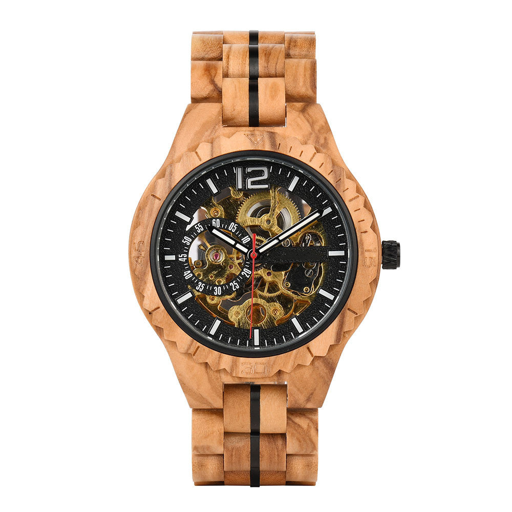 Fully Automatic Wooden Mechanical Watch - Premium Watches from My Store - Just €77.08! Shop now at KIYOO Royal Brand