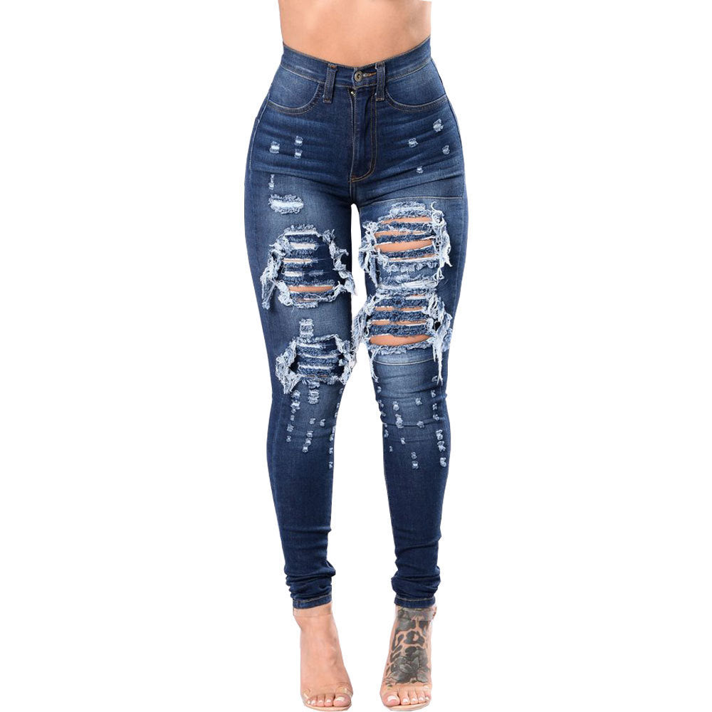 Ripped Jeans For Women Skinny Pants - Premium Dames Jeans from My Store - Just €29.81! Shop now at KIYOO Royal Brand