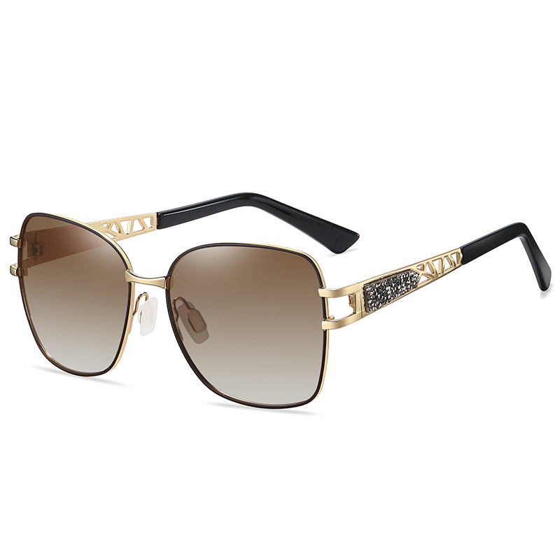 New Diamond Fashion Metal Polarized Sunglasses Women's Large Frame Women's Sunglasses Wholesale A683 - Premium Zonnebrillen from My Store - Just €33.72! Shop now at KIYOO Royal Brand