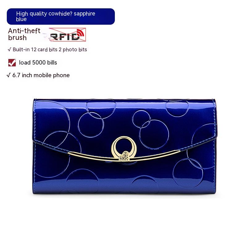 Women's Real Leather Long Large Capacity Wallet Clutch Bag - Premium Portemennees from My Store - Just €44.96! Shop now at KIYOO Royal Brand