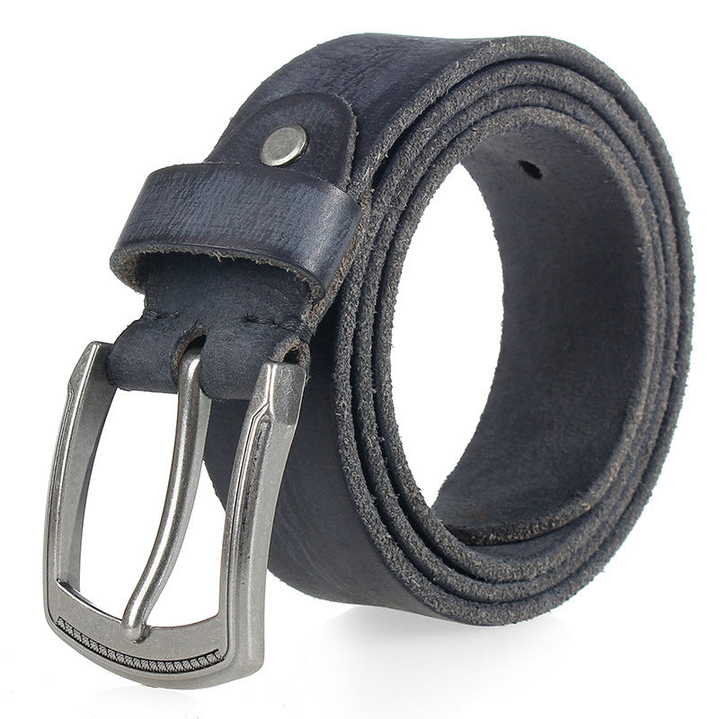 Casual Denim Versatile Retro Top Leather Belt - Premium Riemen from My Store - Just €43.55! Shop now at KIYOO Royal Brand