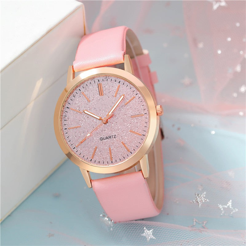 Women's Round Pointer Quartz Watch Set - Premium Dames Horloges from My Store - Just €13.14! Shop now at KIYOO Royal Brand